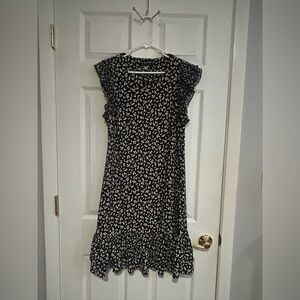 Michael MK black white floral dress
